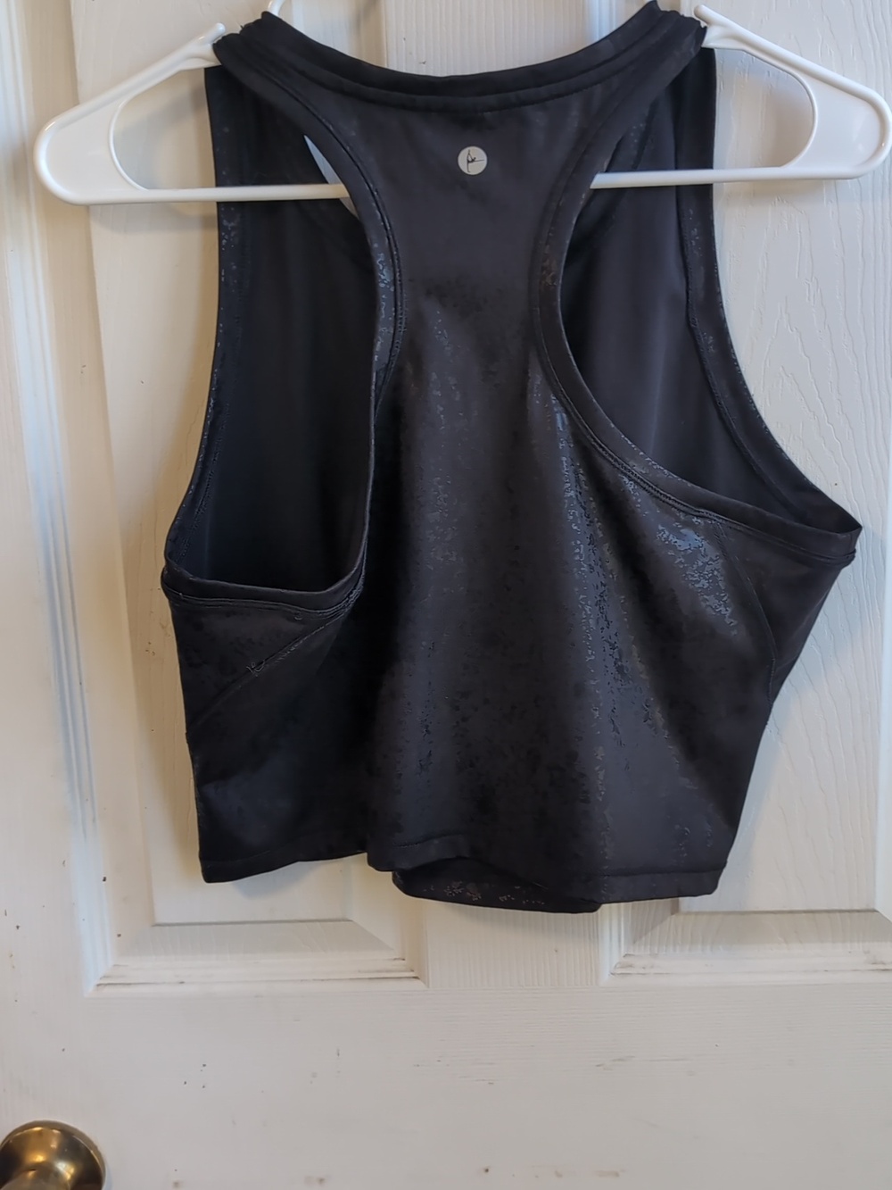 90 Degrees By Reflex Black Crackle Cropped Tank Size Large - Picture 4 of 4